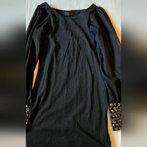Evening AX París black dress with stone wristband S size